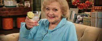 download5 - News Home betty white posing with her favorite drink vodka limoncello