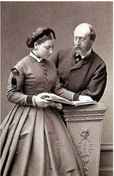 image10 News Home Princess Helena of the United Kingdom with her husband prince Christian in 1865 after theri engagement