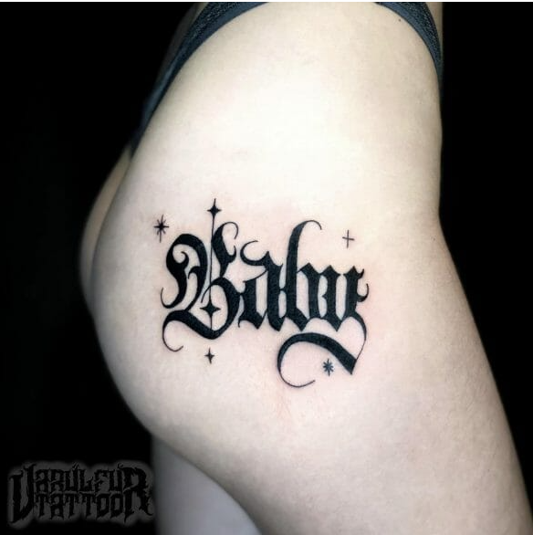 letter ass tattoo